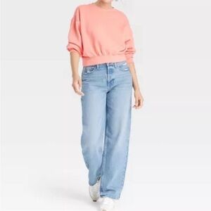 Universal Threads 90s Baggy Denim Jeans Faded Blue Women's 6 Short